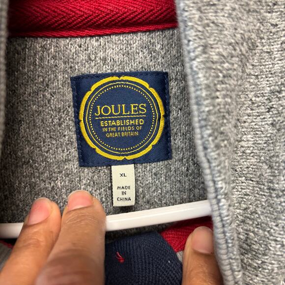 Joules Sweater Elbow Pads Logo Quarter Speckled Outdoor Cozy Athletic Preppy - Picture 3 of 10